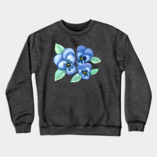 Group of Blue Pansies Crewneck Sweatshirt